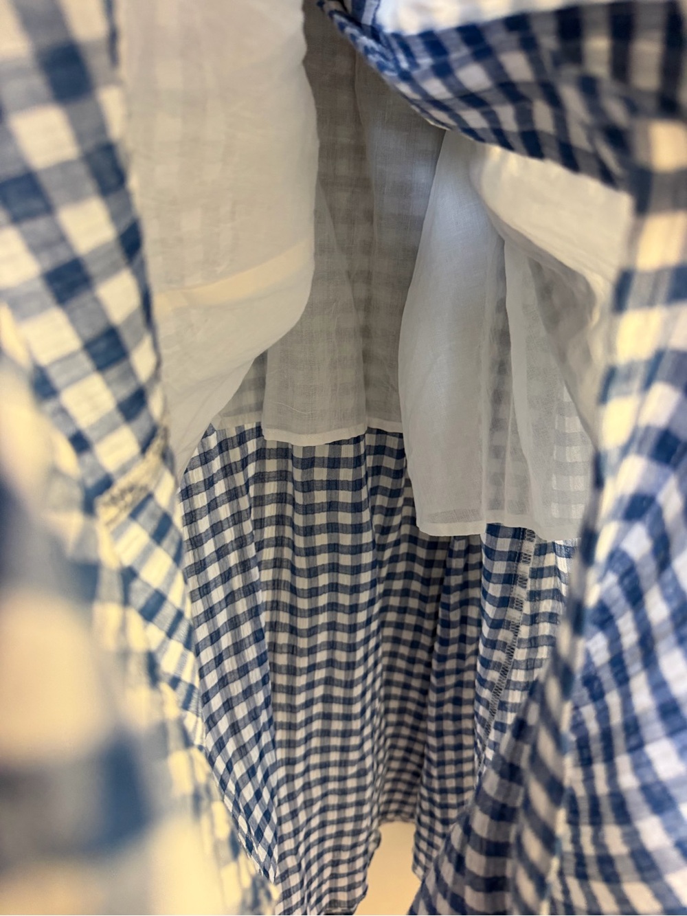Calvin Klein Blue White Gingham Maxi Button sShirt Dress with Tie Waist Size 8 - Picture 13 of 16